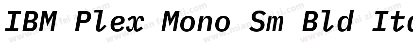 IBM Plex Mono Sm Bld Italic字体转换